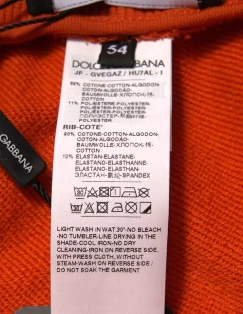 Short bermuda pour homme en coton mélangé orange de Dolce &amp; Gabbana