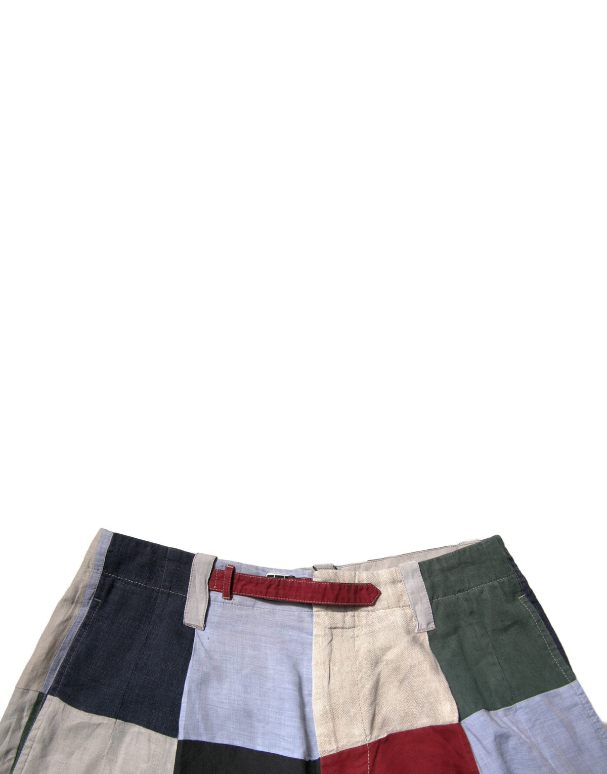 Short Chino en Lin Multicolore et Patchwork pour Homme de Dolce &amp; Gabbana