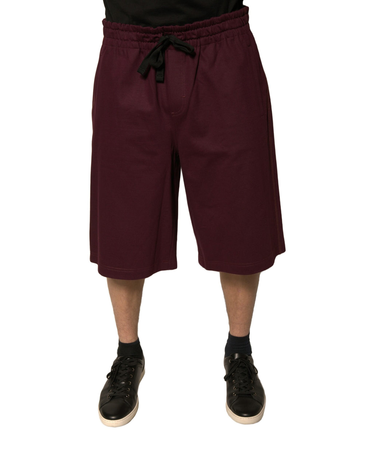 Shorts Bermuda en coton marron taille mi-hauteur de Dolce &amp; Gabbana