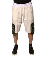 Shorts Bermuda Cargo décontractés en coton beige pour homme de Dolce &amp; Gabbana