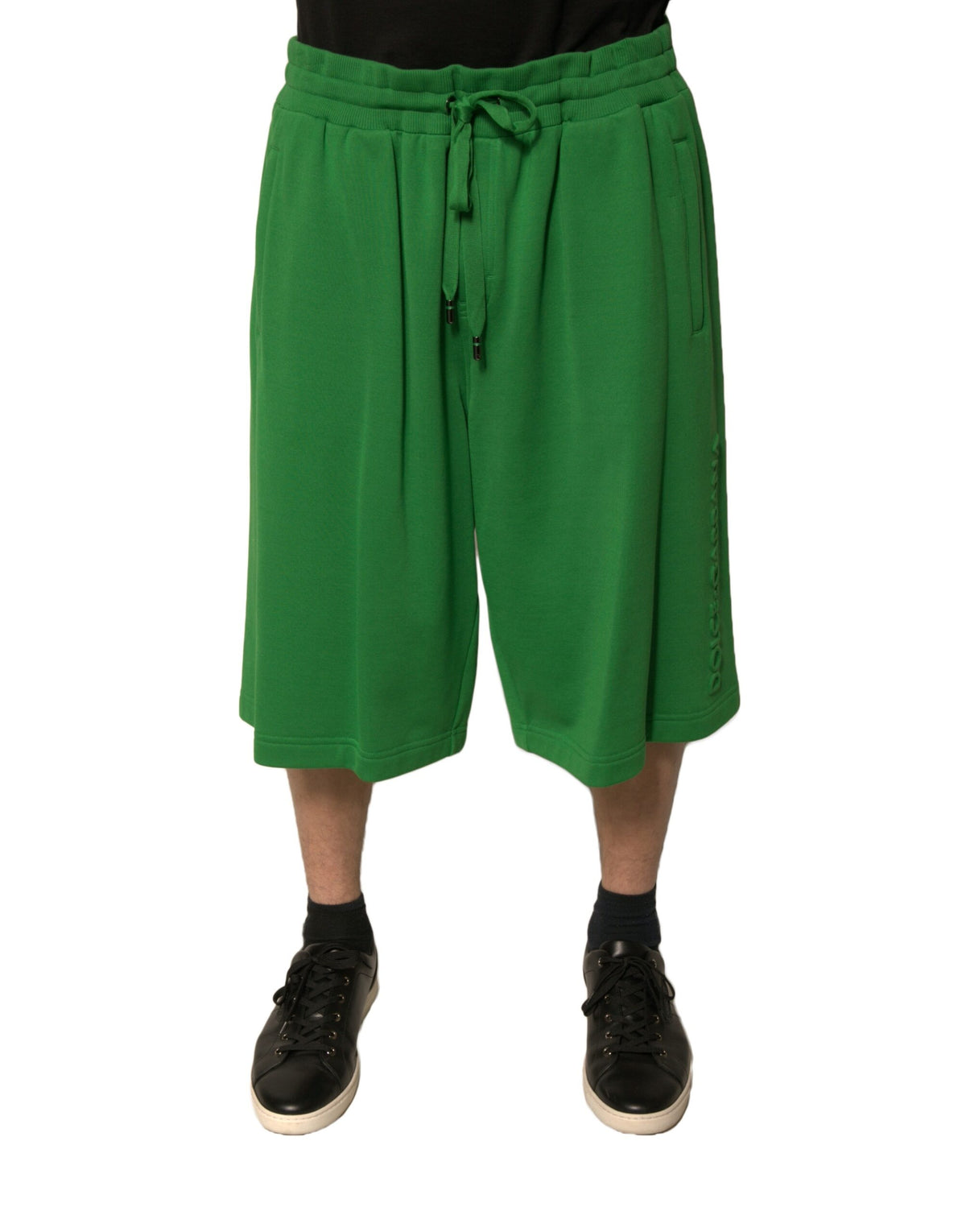 Shorts Bermuda pour homme en coton mélangé vert de Dolce &amp; Gabbana
