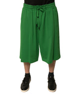 Shorts Bermuda pour homme en coton mélangé vert de Dolce &amp; Gabbana