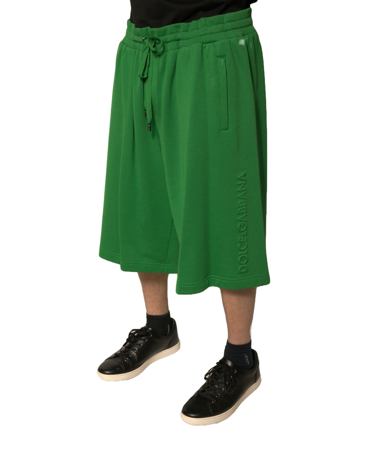 Shorts Bermuda pour homme en coton mélangé vert de Dolce &amp; Gabbana