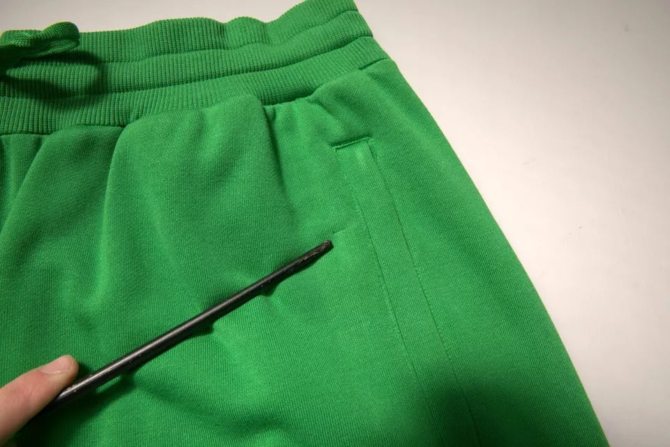 Shorts Bermuda pour homme en coton mélangé vert de Dolce &amp; Gabbana