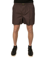 Shorts mi-hauteur pour homme en coton mélangé marron de Dolce &amp; Gabbana