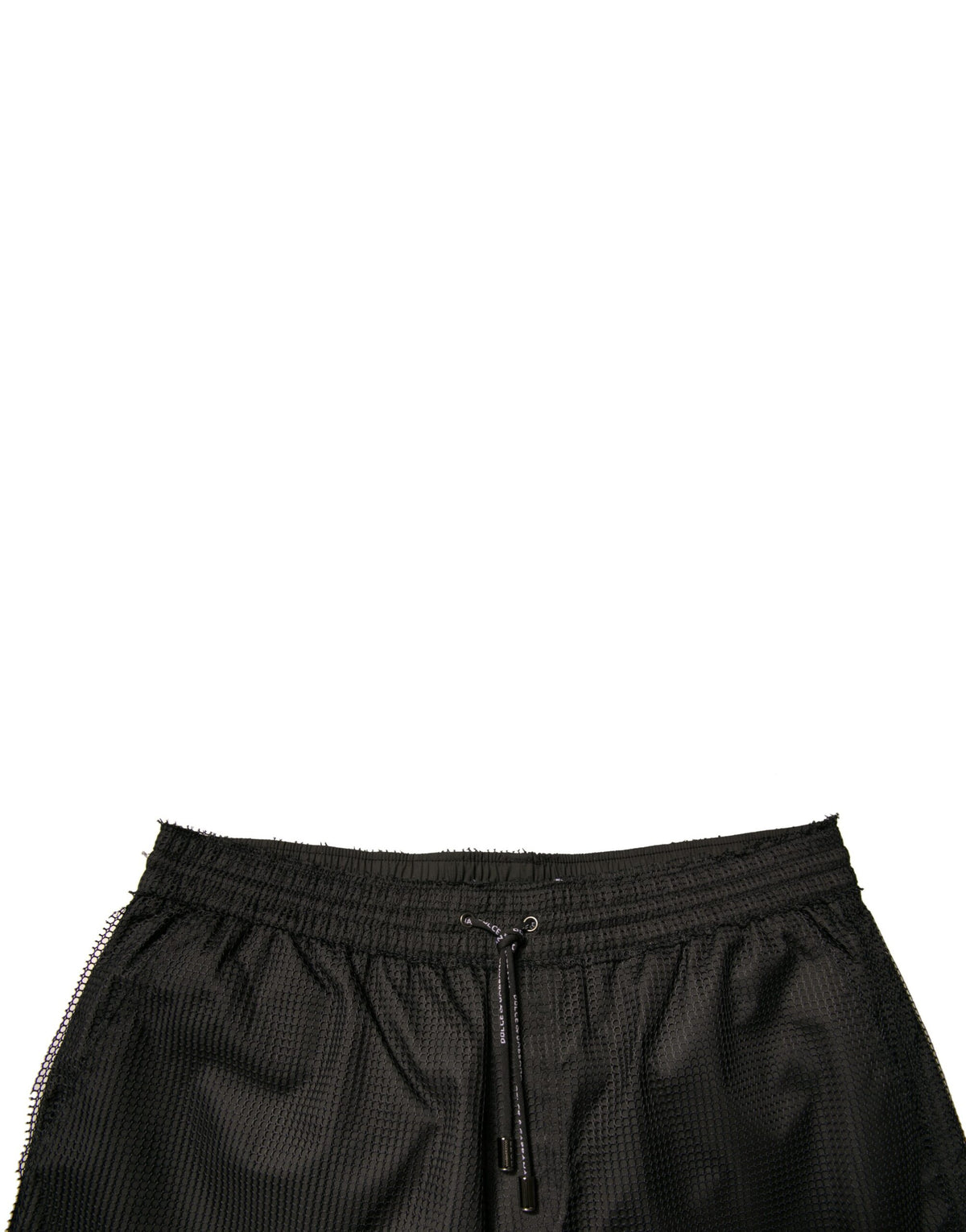 Shorts en jersey de polyester noir taille mi-hauteur Dolce &amp; Gabbana