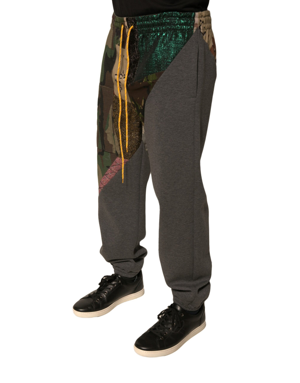 Pantalon de jogging en coton multicolore à motifs patchwork de Dolce &amp; Gabbana