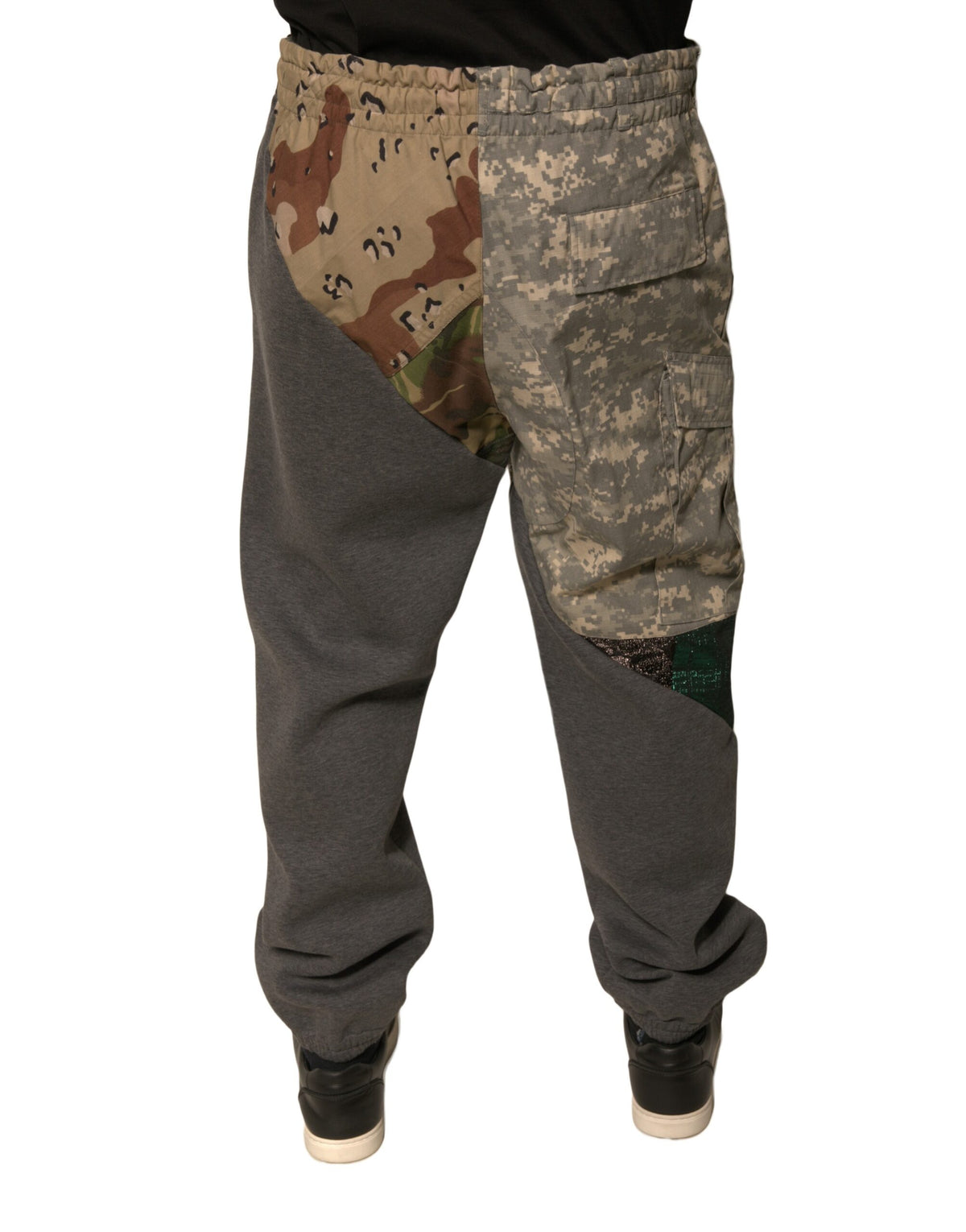 Pantalon de jogging en coton multicolore à motifs patchwork de Dolce &amp; Gabbana