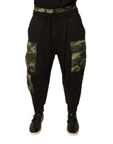 Pantalon cargo jogger en coton noir à camouflage de Dolce &amp; Gabbana