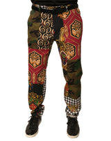 Pantalon habillé homme multicolore à motifs patchwork de Dolce &amp; Gabbana
