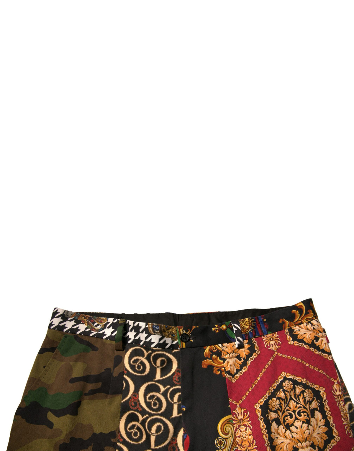 Pantalon habillé homme multicolore à motifs patchwork de Dolce &amp; Gabbana