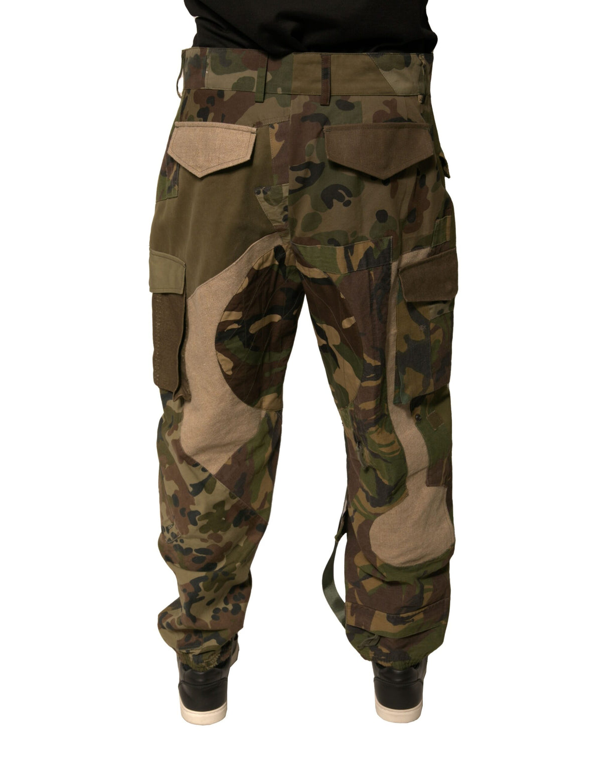Pantalon cargo de survêtement multicolore à motifs patchwork de Dolce &amp; Gabbana