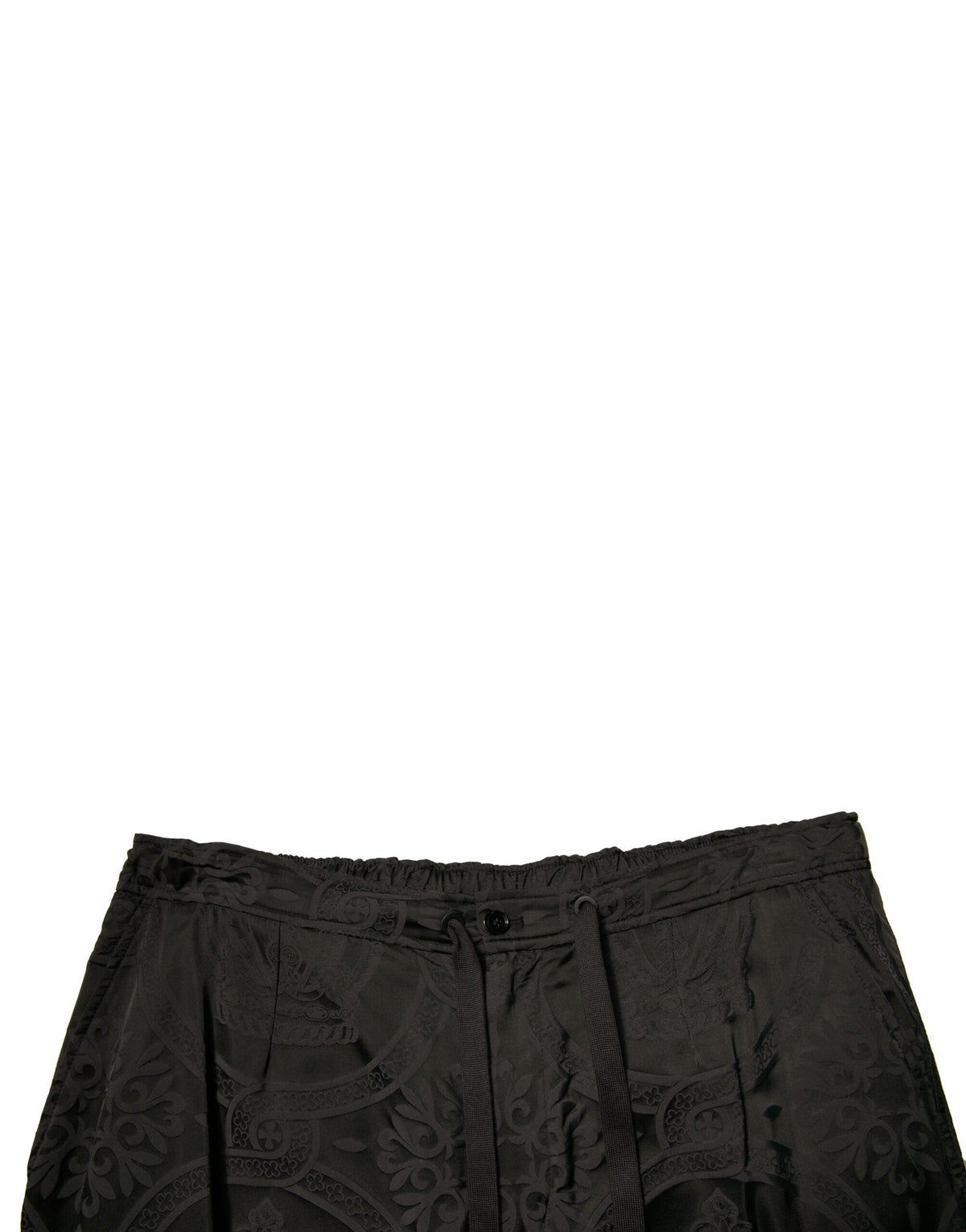 Pantalon de jogging en nylon noir à couronne Dolce &amp; Gabbana