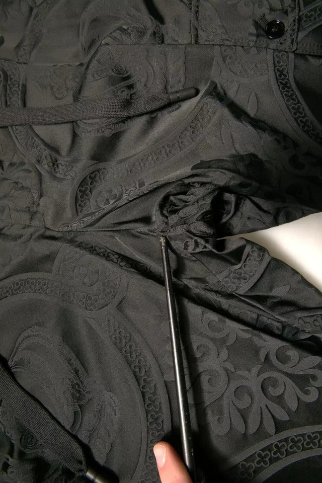 Pantalon de jogging en nylon noir à couronne Dolce &amp; Gabbana