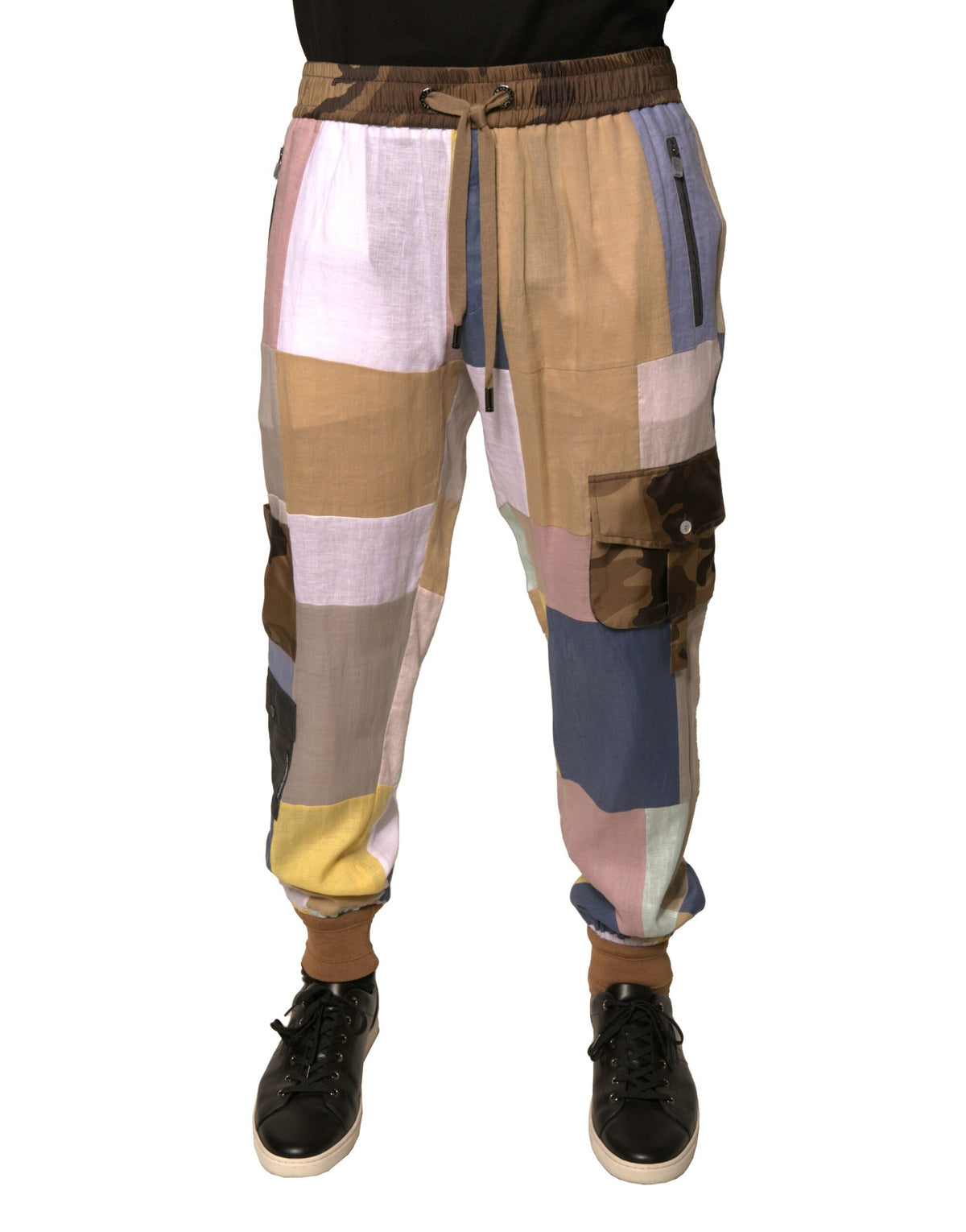 Pantalon de jogging en patchwork multicolore de Dolce &amp; Gabbana