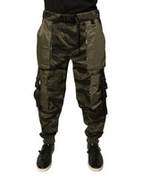 Pantalons cargo jogger en coton vert de Dolce &amp; Gabbana