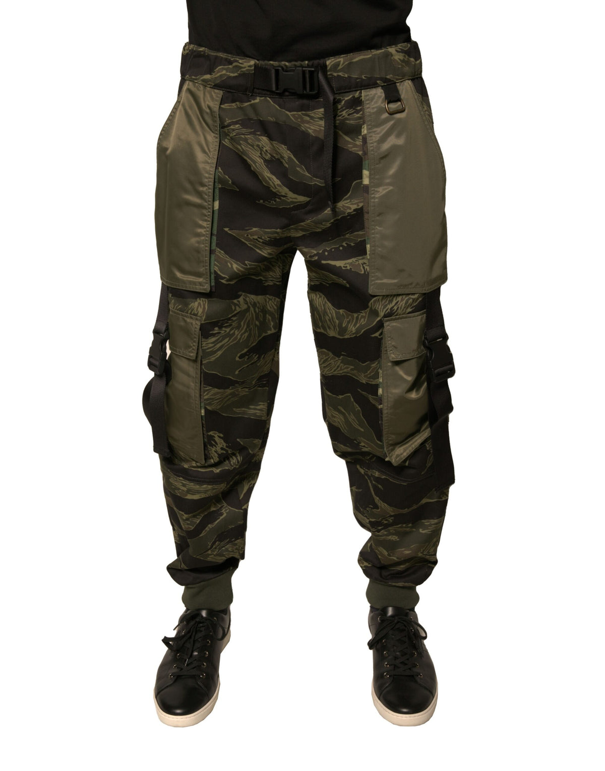 Pantalons cargo jogger en coton vert de Dolce &amp; Gabbana