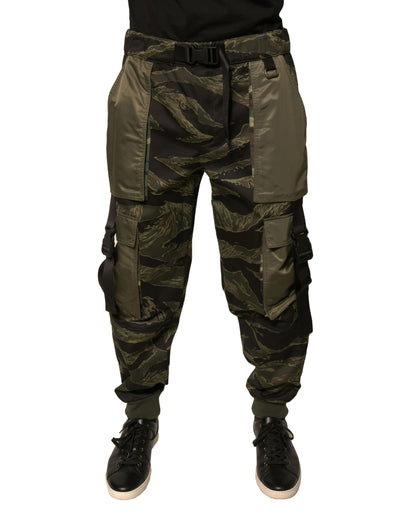 Dolce &amp; Gabbana groene katoenen cargo joggingsbroek