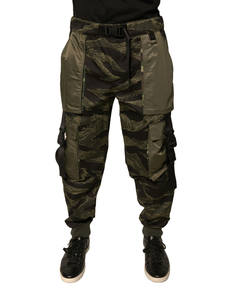 Dolce &amp; Gabbana groene katoenen cargo joggingsbroek
