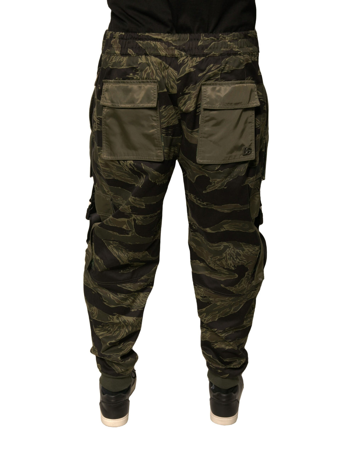 Pantalons cargo jogger en coton vert de Dolce &amp; Gabbana