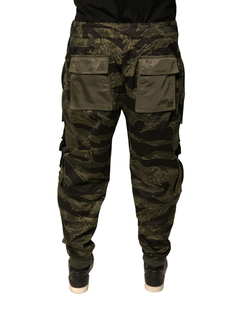 Dolce &amp; Gabbana groene katoenen cargo joggingsbroek
