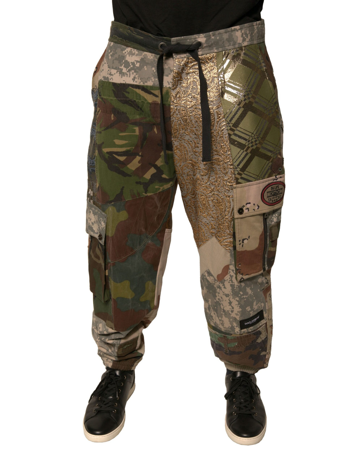 Pantalon de jogging homme multicolore à motifs patchwork de Dolce &amp; Gabbana