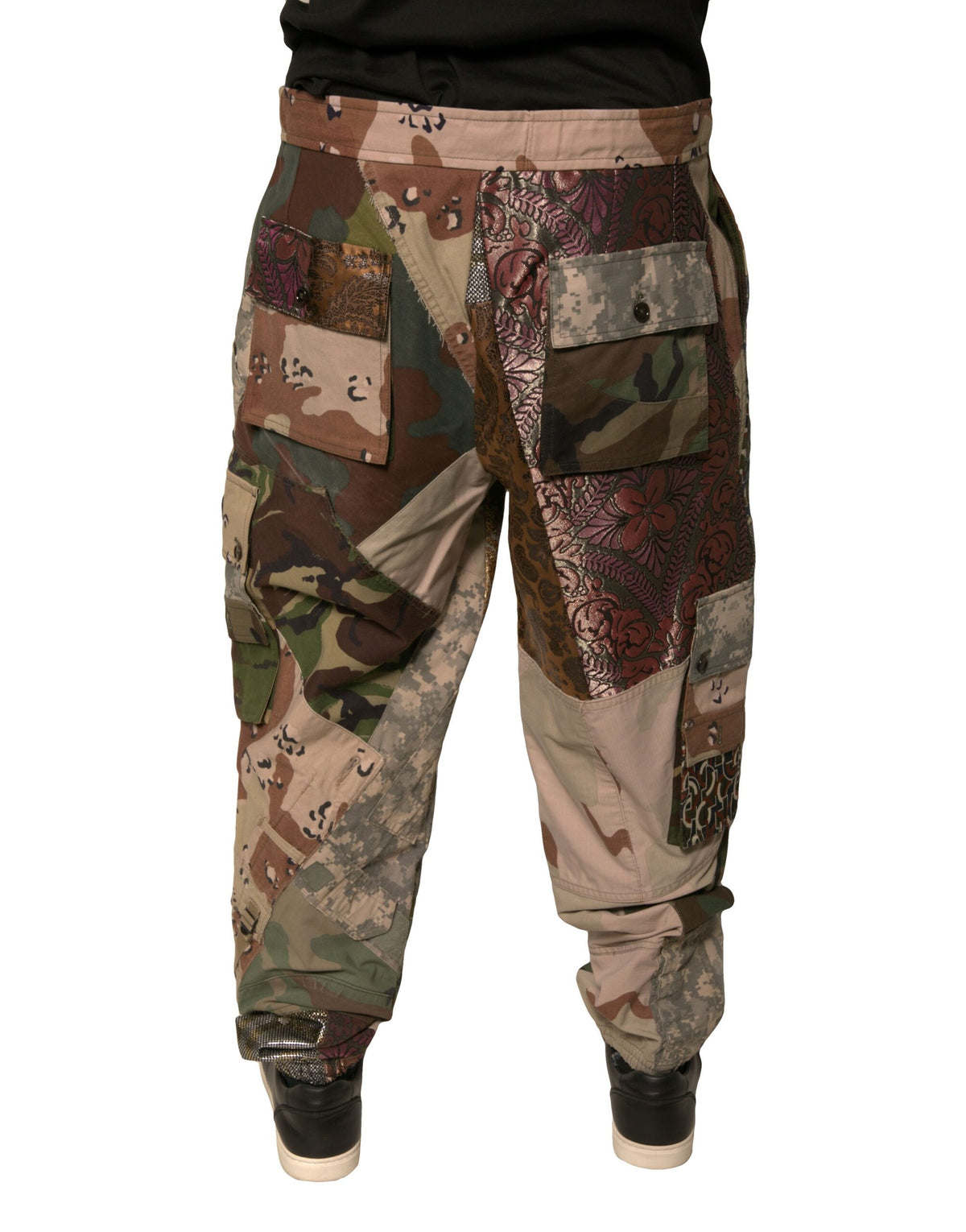Pantalon de jogging homme multicolore à motifs patchwork de Dolce &amp; Gabbana