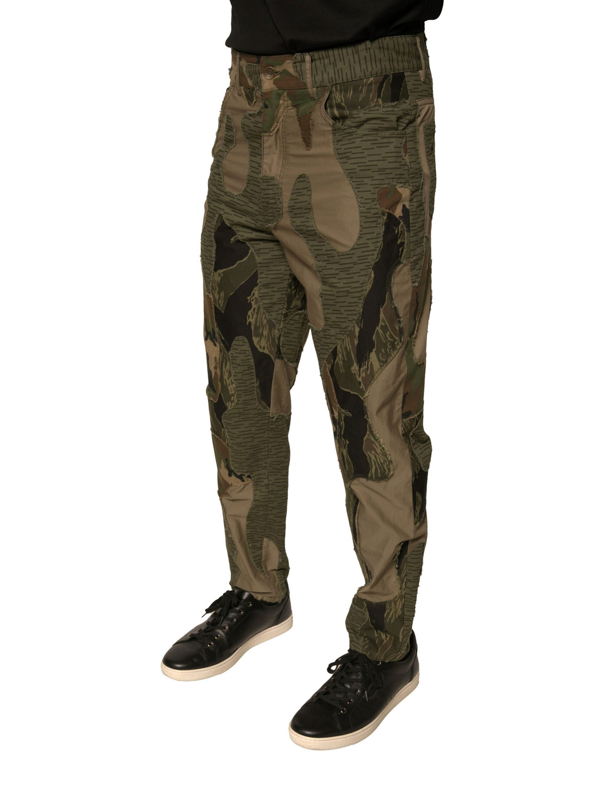Pantalon en coton multicolore à motif camouflage de Dolce &amp; Gabbana