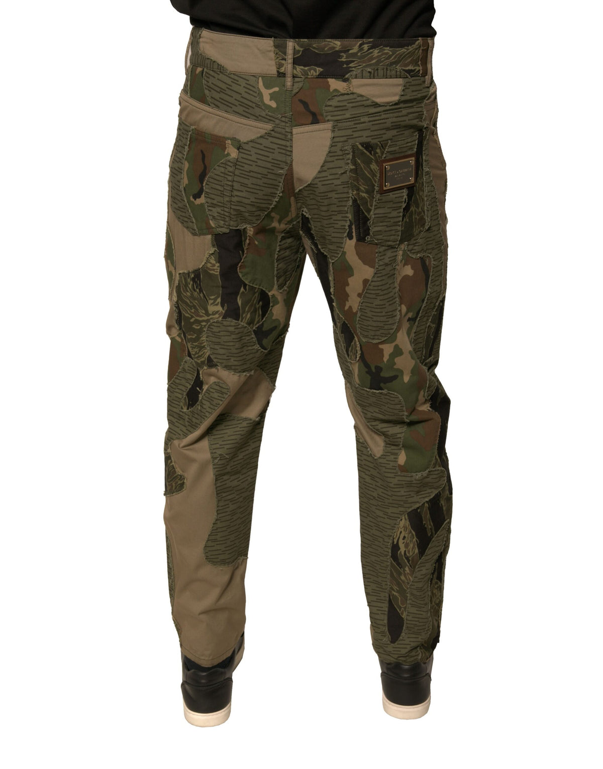 Pantalon en coton multicolore à motif camouflage de Dolce &amp; Gabbana