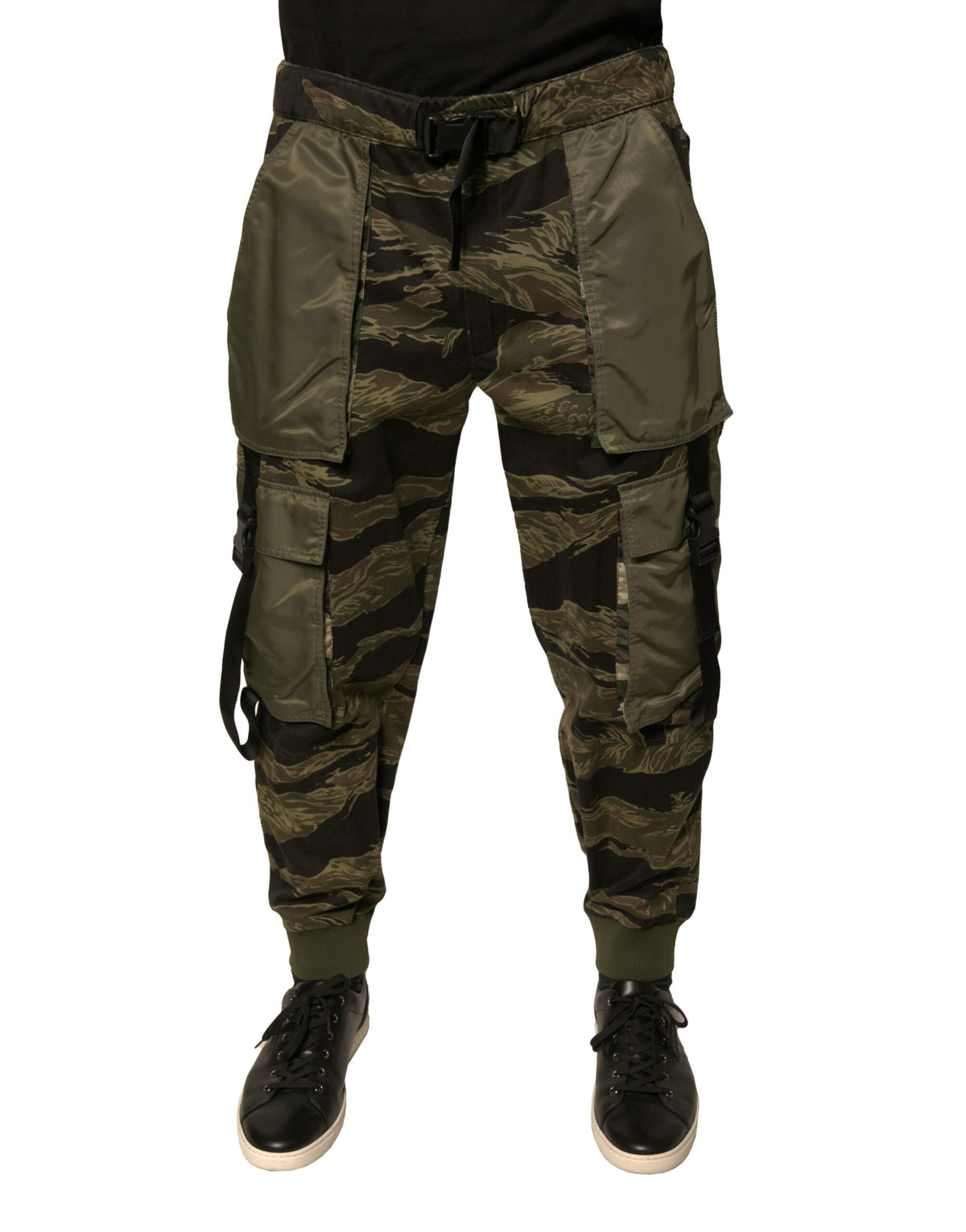 Pantalons cargo jogger en coton vert de Dolce &amp; Gabbana