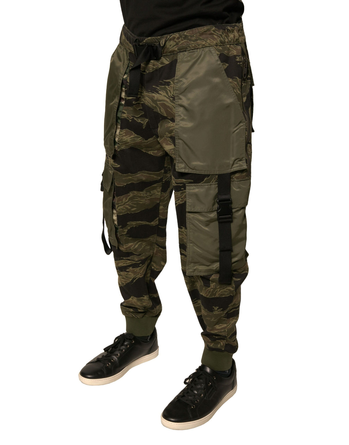 Pantalons cargo jogger en coton vert de Dolce &amp; Gabbana