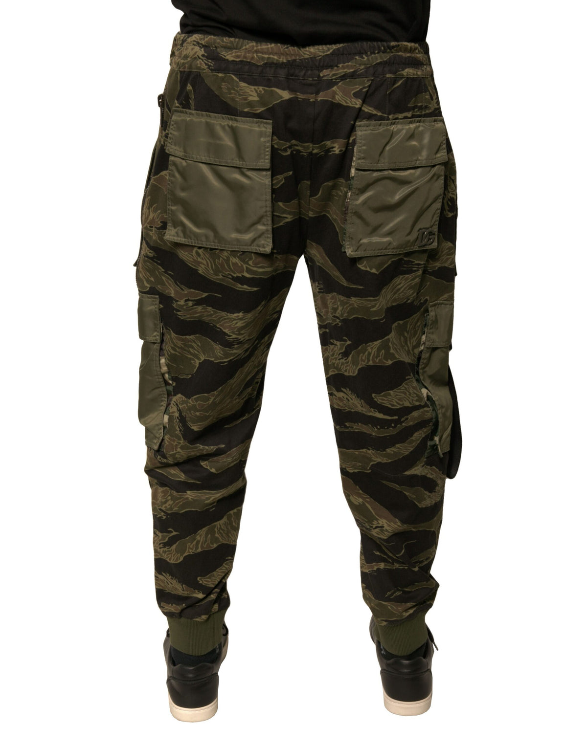 Pantalons cargo jogger en coton vert de Dolce &amp; Gabbana