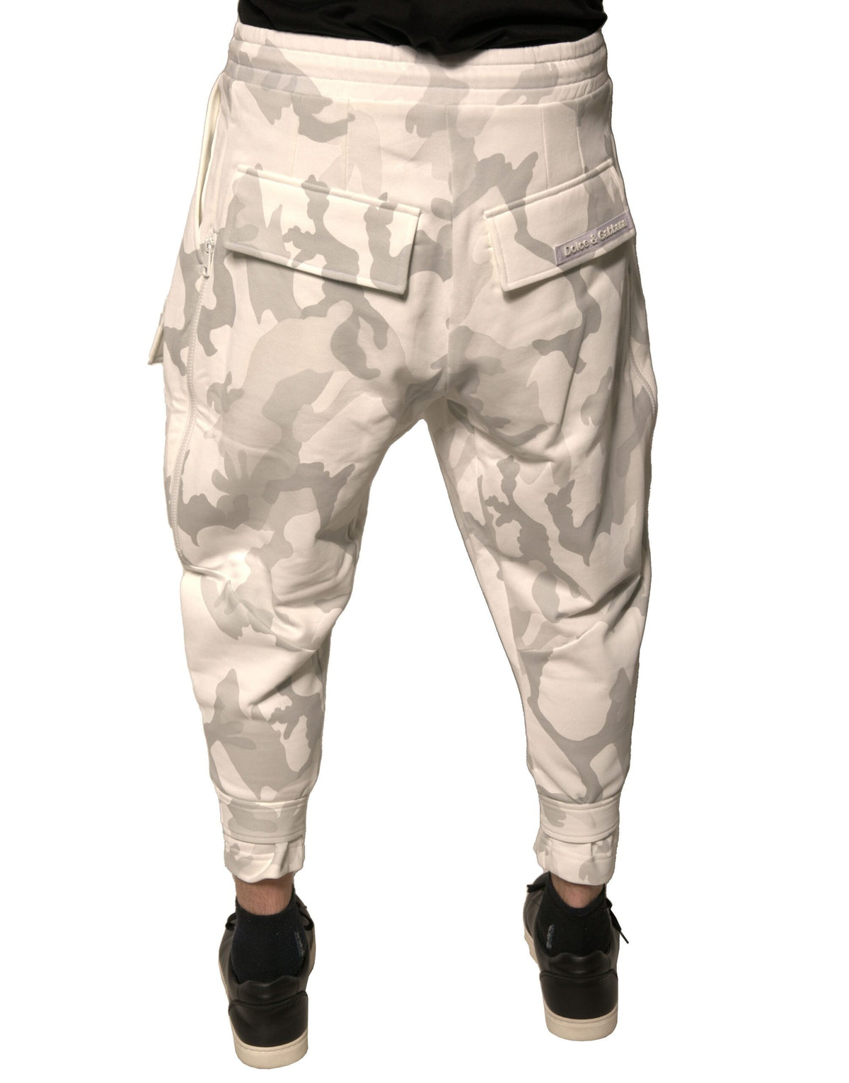 Pantalon cargo jogger blanc à camouflage de Dolce &amp; Gabbana