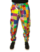 Pantalon cargo homme en coton multicolore à motifs patchwork de Dolce &amp; Gabbana