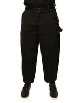 Pantalon court taille mi-hauteur en coton noir de Dolce &amp; Gabbana