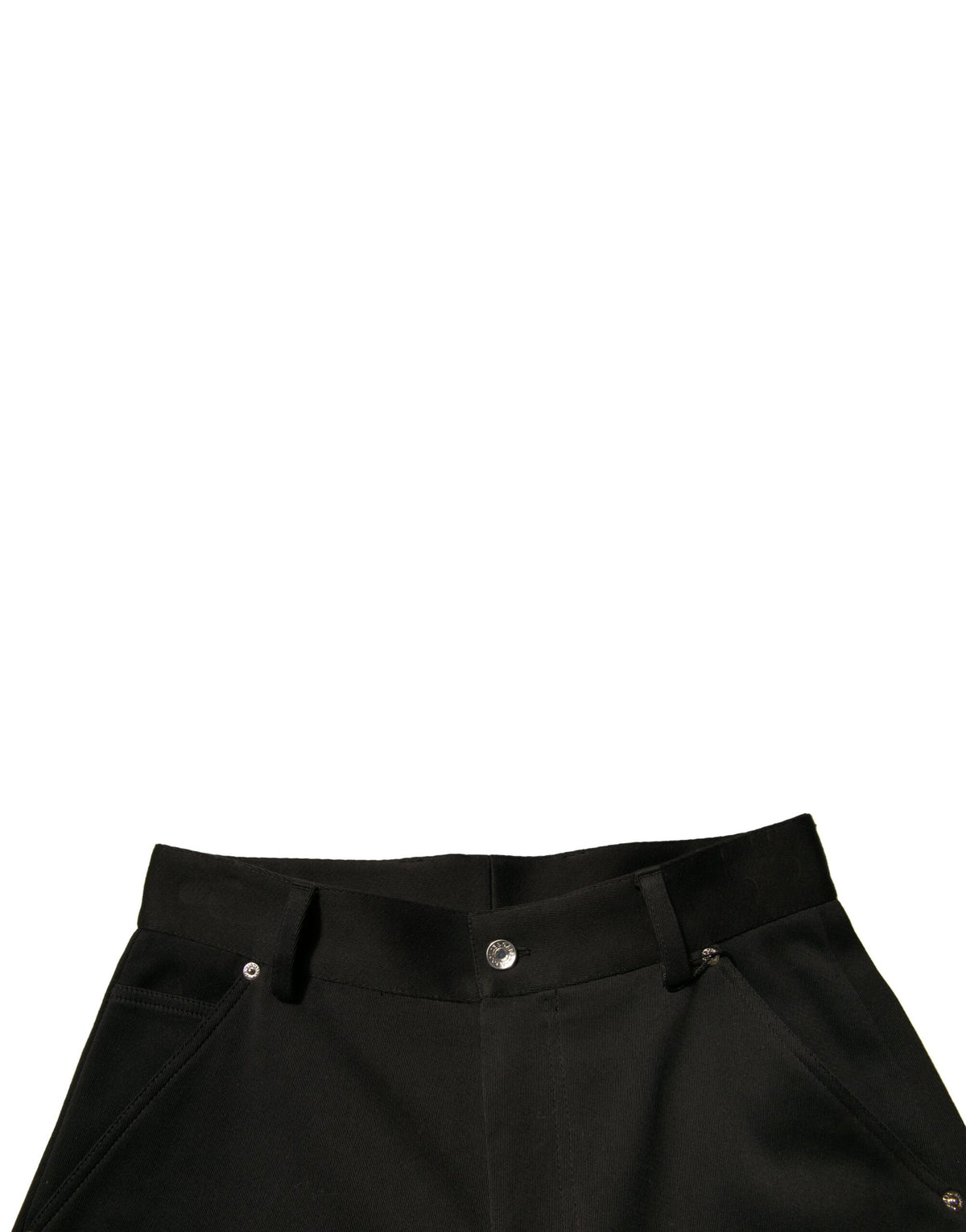 Pantalon court taille mi-hauteur en coton noir de Dolce &amp; Gabbana