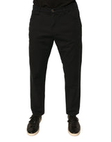 Jeans skinny en coton stretch noir à logo Dolce &amp; Gabbana