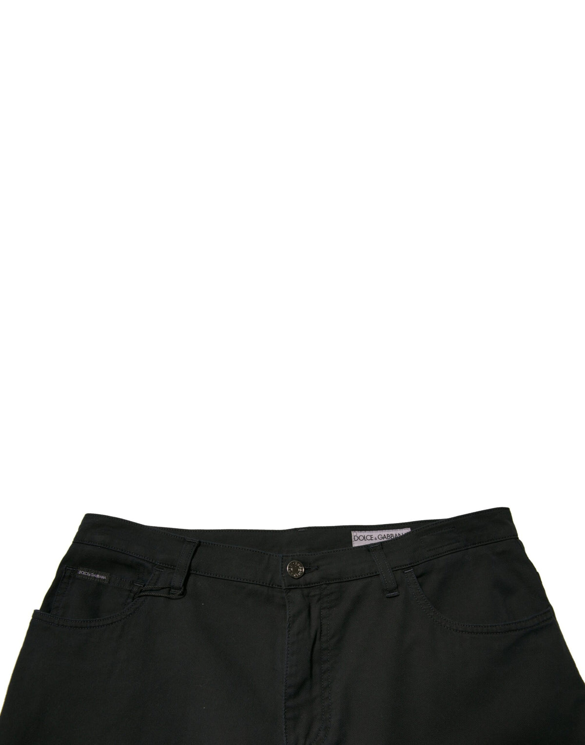 Jeans skinny en coton stretch noir à logo Dolce &amp; Gabbana
