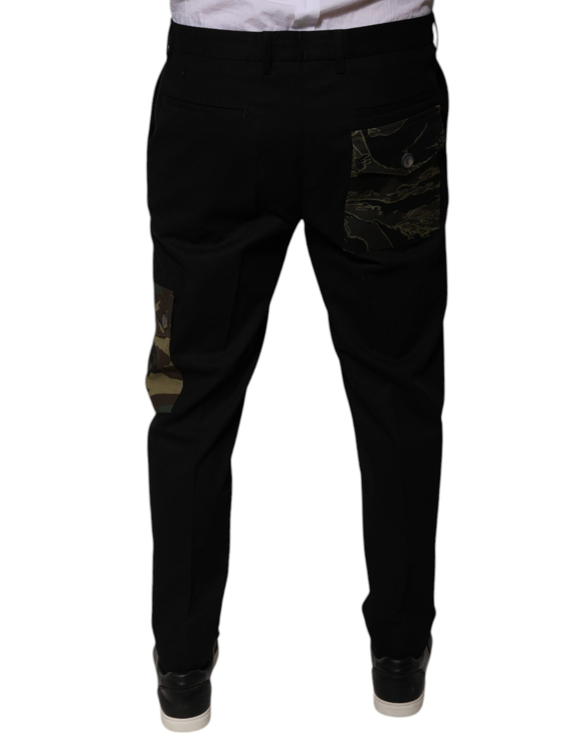 Pantalon cargo casual noir en coton pour homme de Dolce &amp; Gabbana