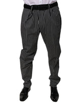 Pantalon-robe slim rayé noir Dolce &amp; Gabbana
