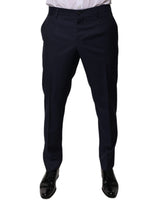 Pantalon habillé homme en coton bleu foncé Dolce &amp; Gabbana