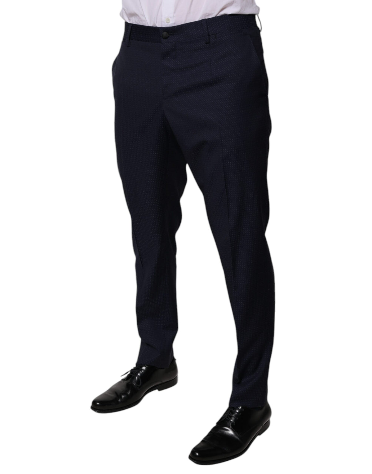 Pantalon habillé homme en coton bleu foncé Dolce &amp; Gabbana