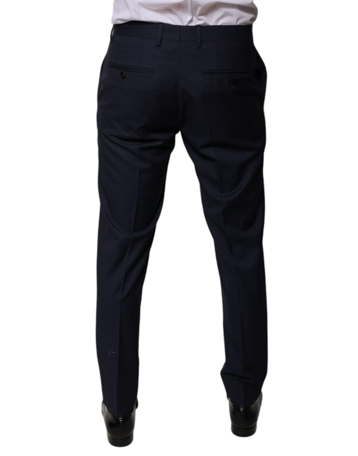Pantalon habillé homme en coton bleu foncé Dolce &amp; Gabbana