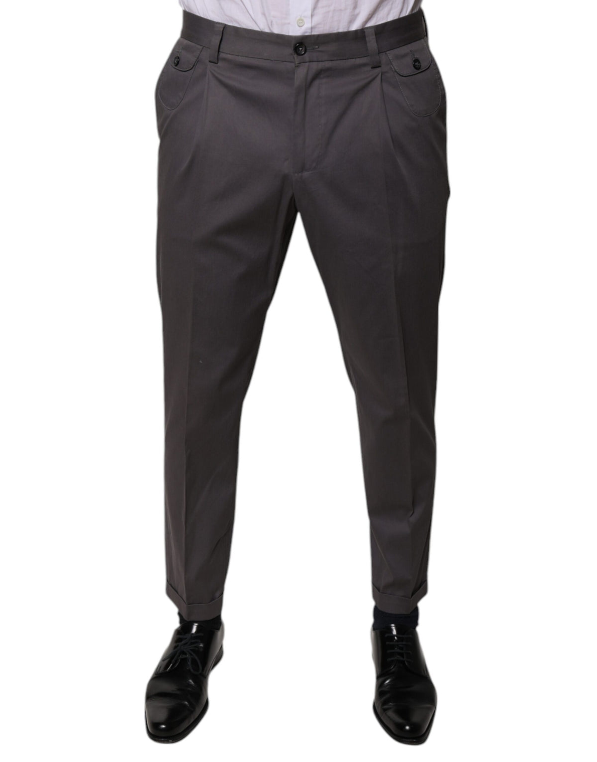 Pantalon-robe taille mi-hauteur gris foncé de Dolce &amp; Gabbana