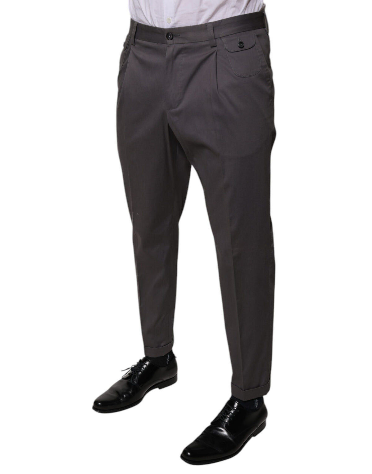 Pantalon-robe taille mi-hauteur gris foncé de Dolce &amp; Gabbana