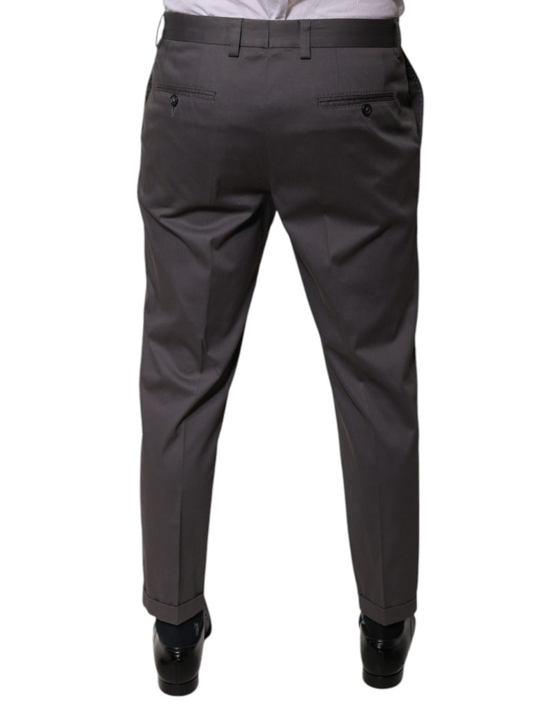 Dolce &amp; Gabbana donkergrijze broekspijpen met middelhoge taille