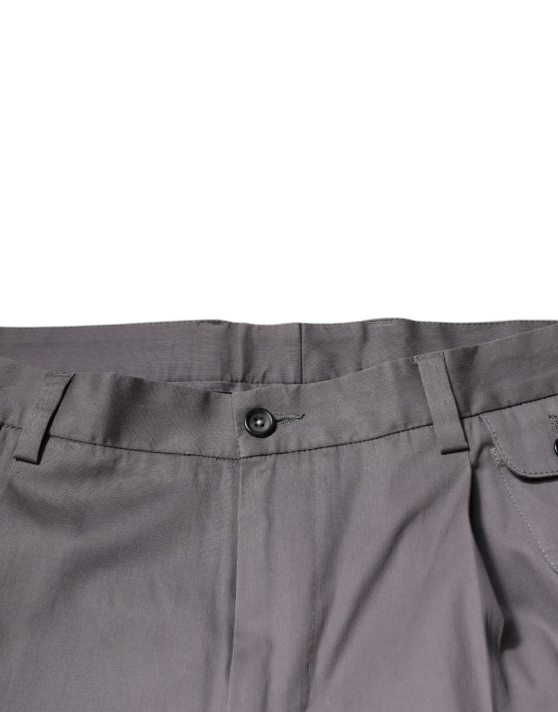 Dolce &amp; Gabbana donkergrijze broekspijpen met middelhoge taille