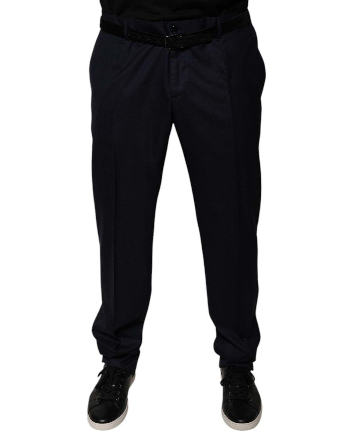 Pantalon habillé droit en bleu foncé de Dolce &amp; Gabbana