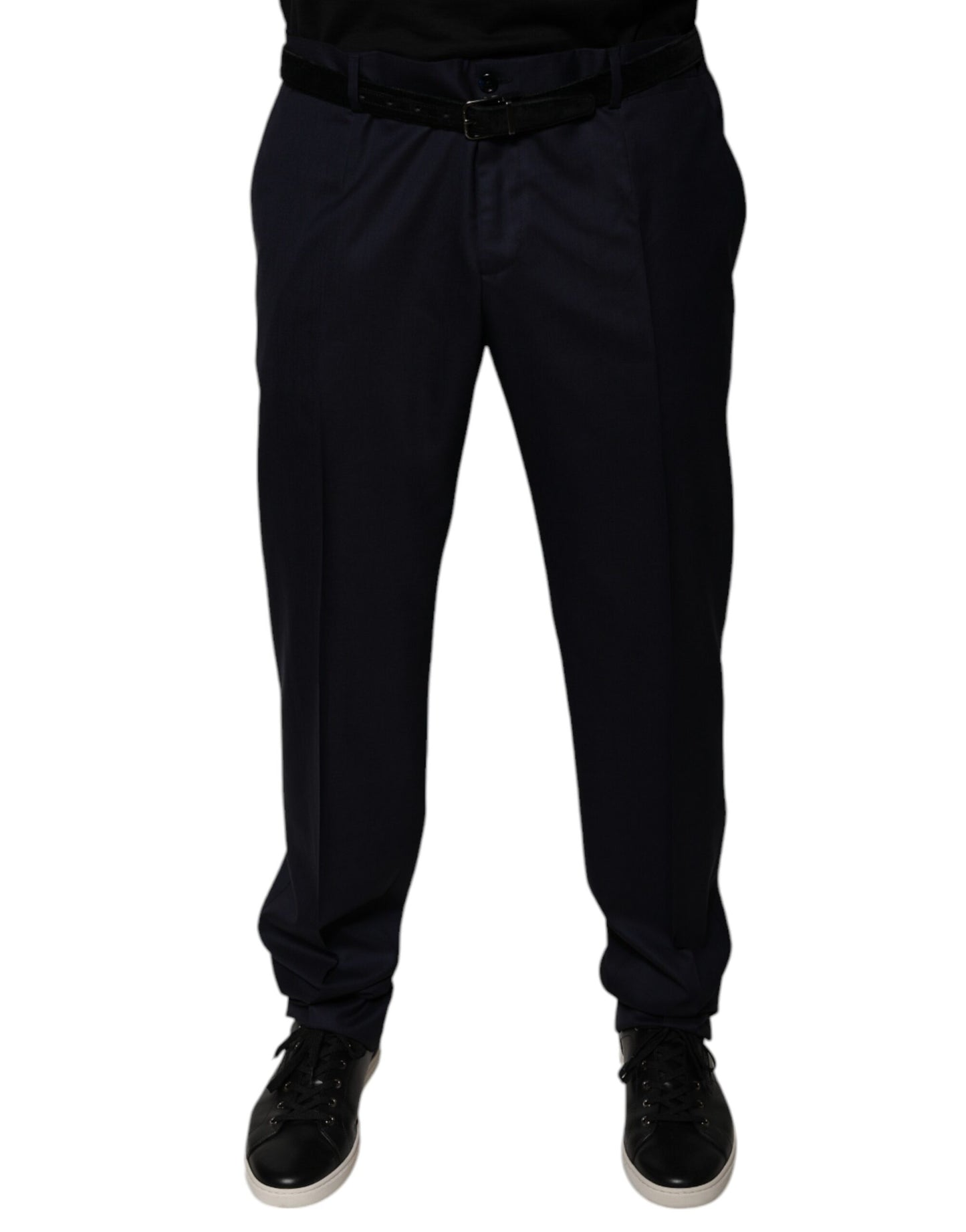Pantalon habillé droit en bleu foncé de Dolce &amp; Gabbana