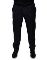 Pantalon habillé droit en bleu foncé de Dolce &amp; Gabbana